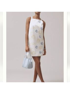 NWT Nephthys Illustrated x Maeve Sleeveless Mini Dress Ivory